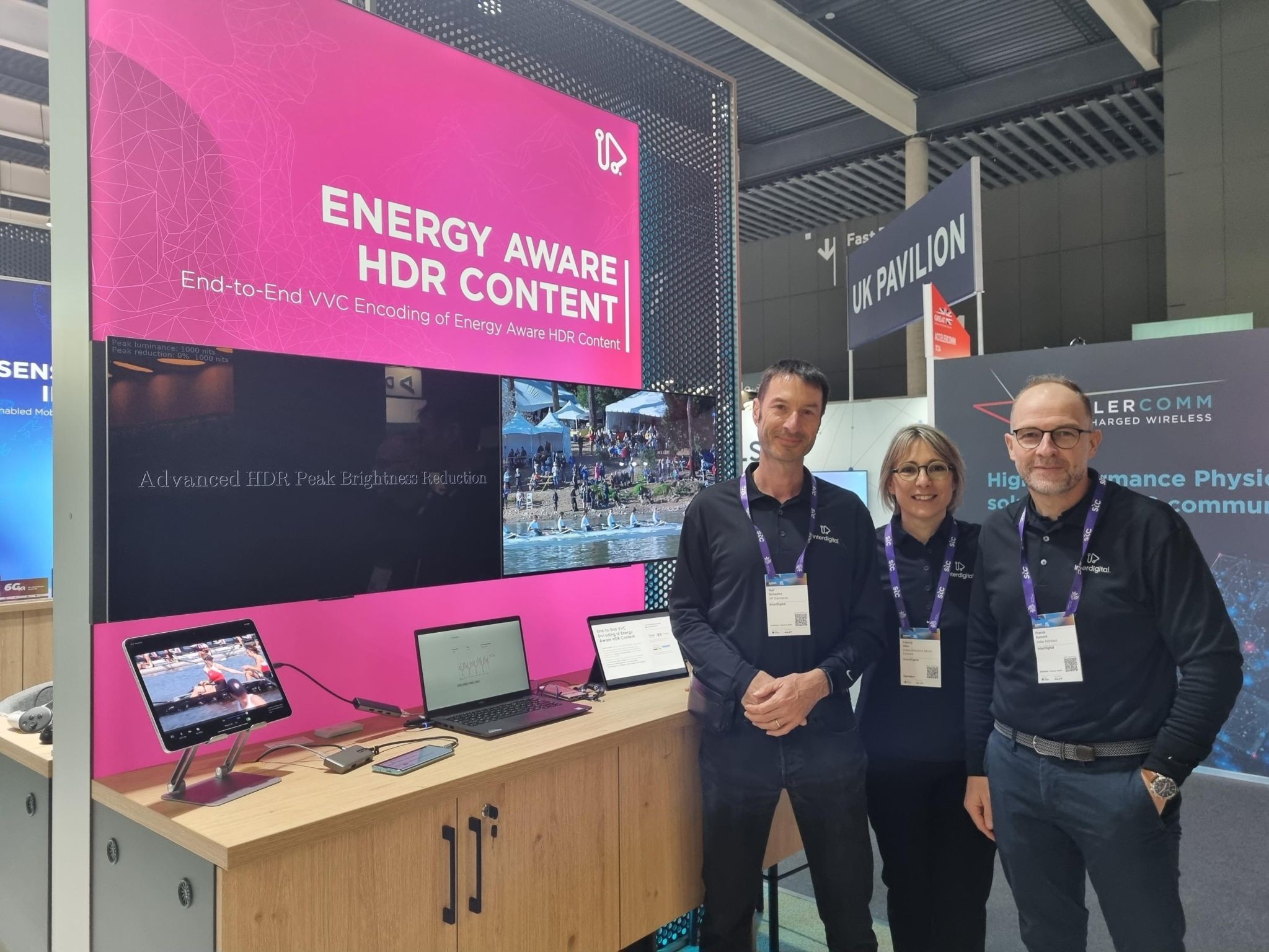 People standing in front of a booth