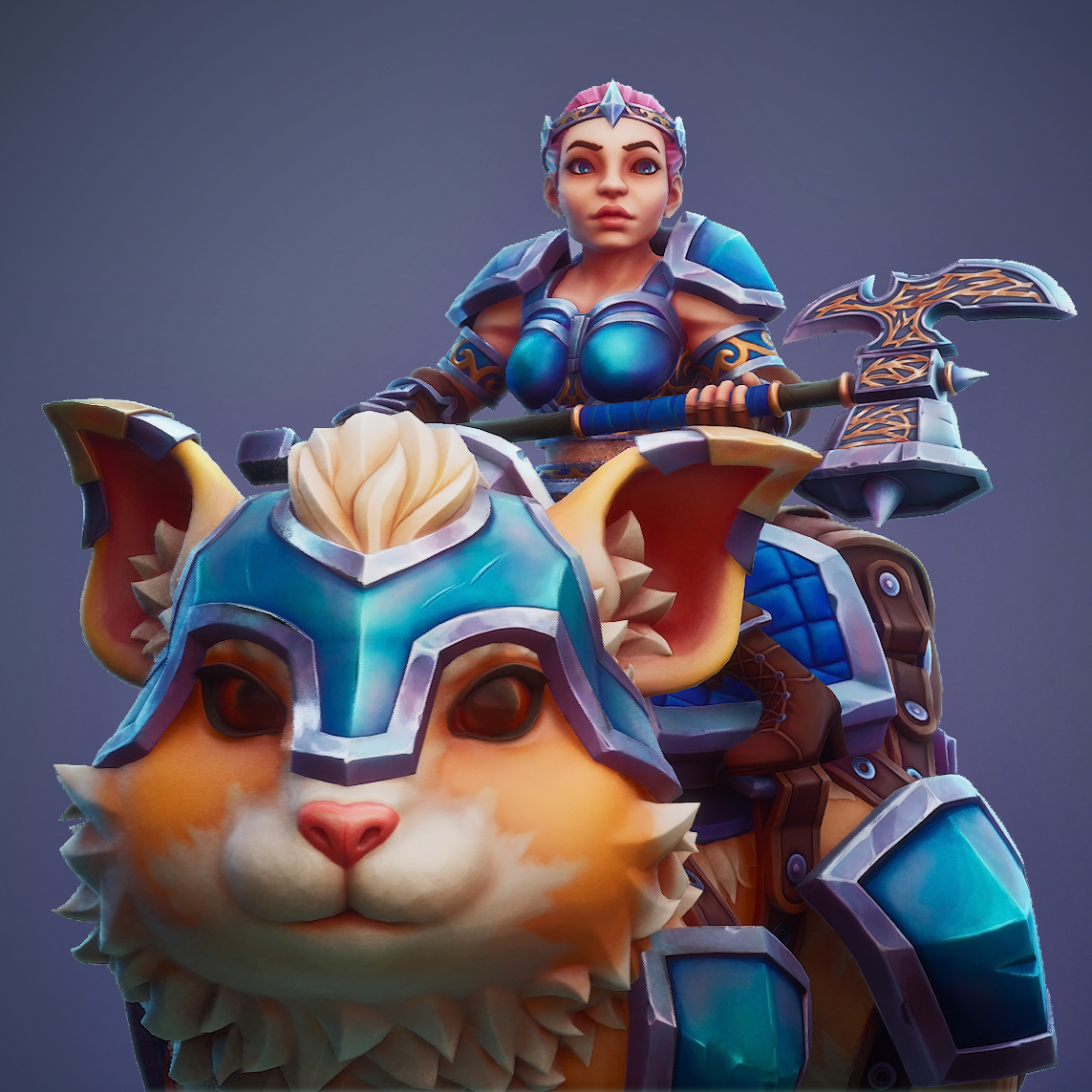 Dwarven Hamster Rider - PBR Stylized Character