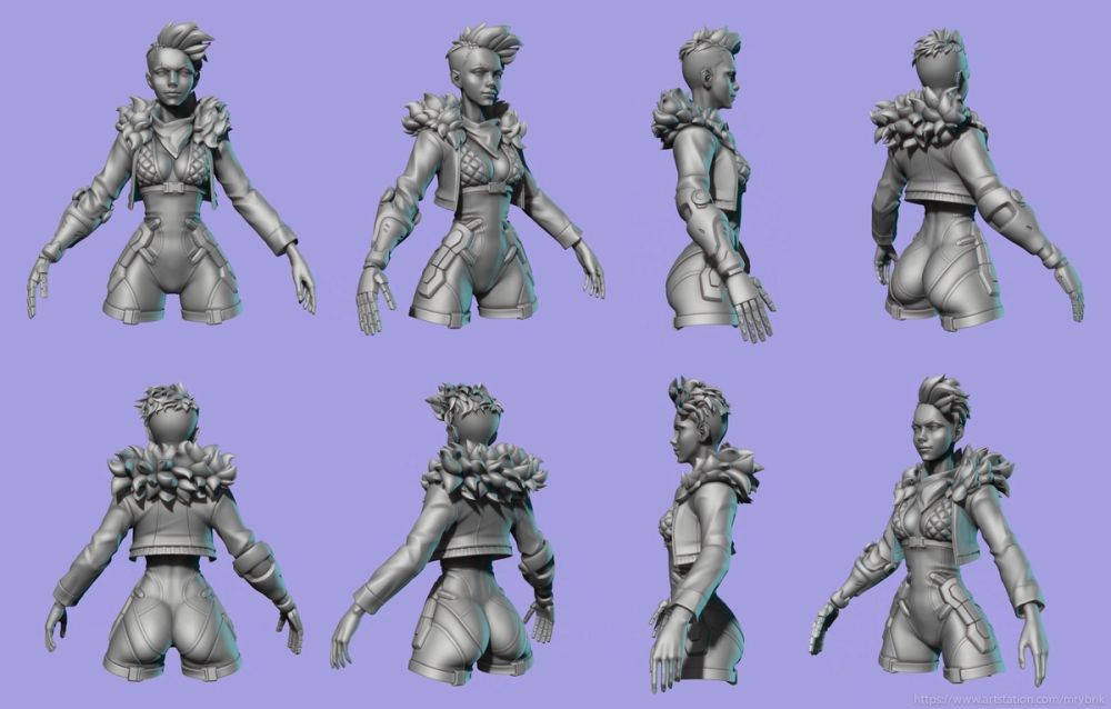 Violet - PBR Stylized Character breakdown