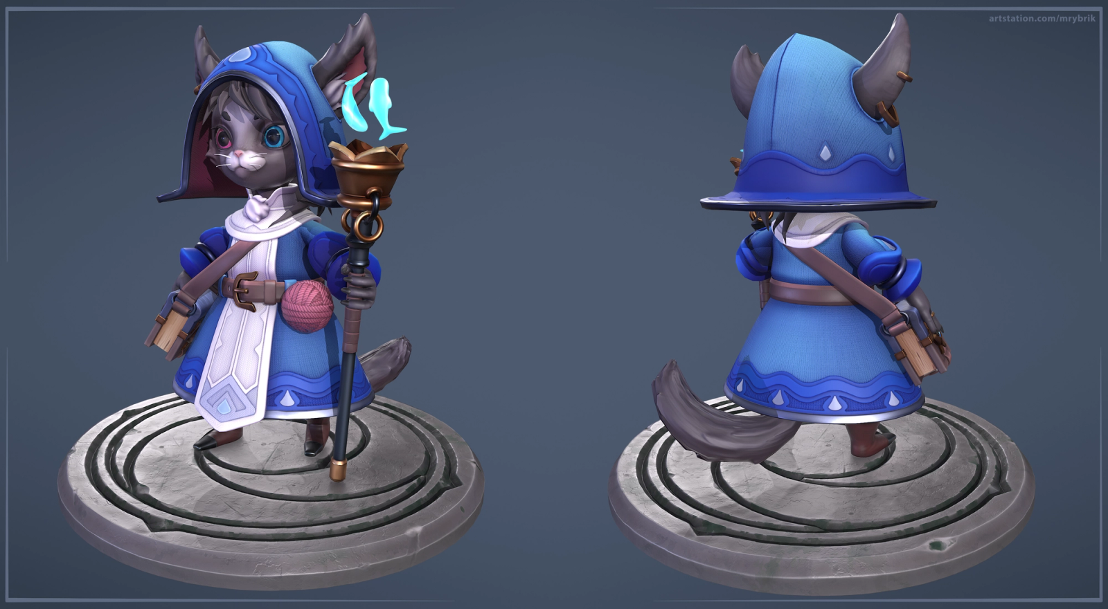Cat Water Priest - PBR Stylized Character