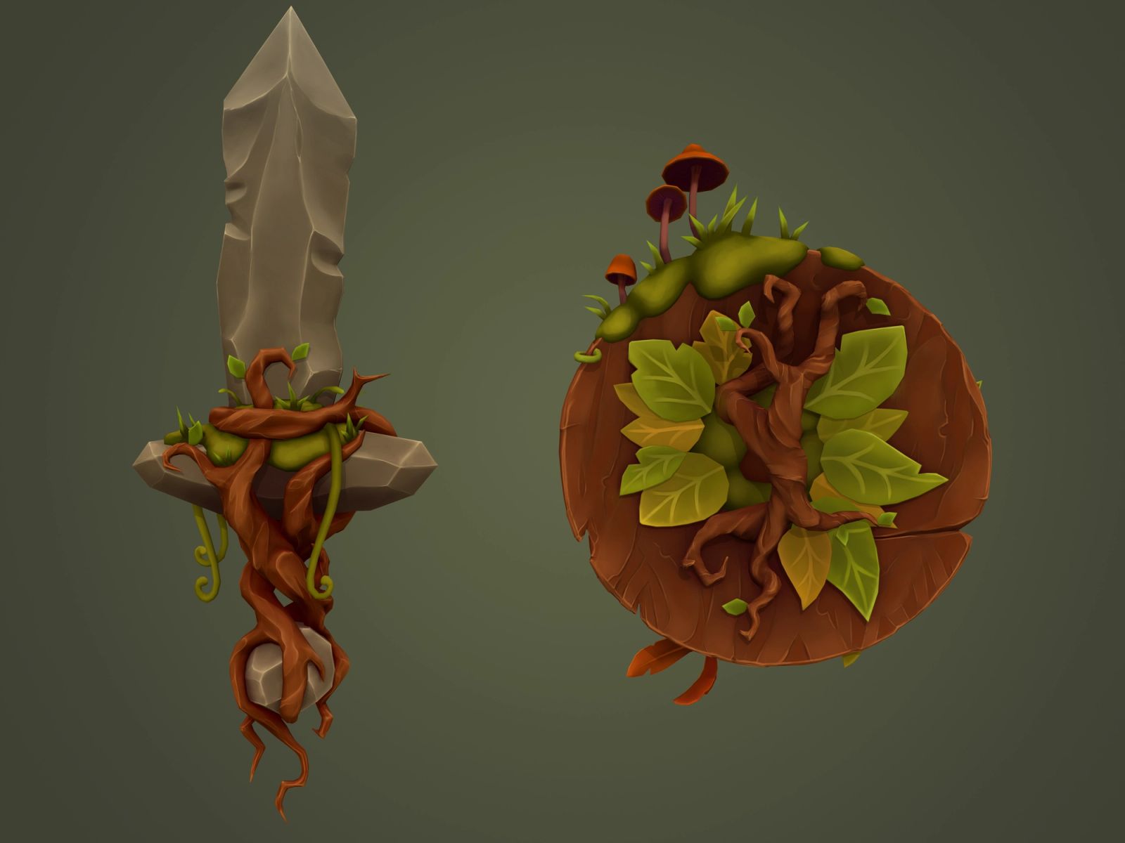 Swordsman earth set weapon