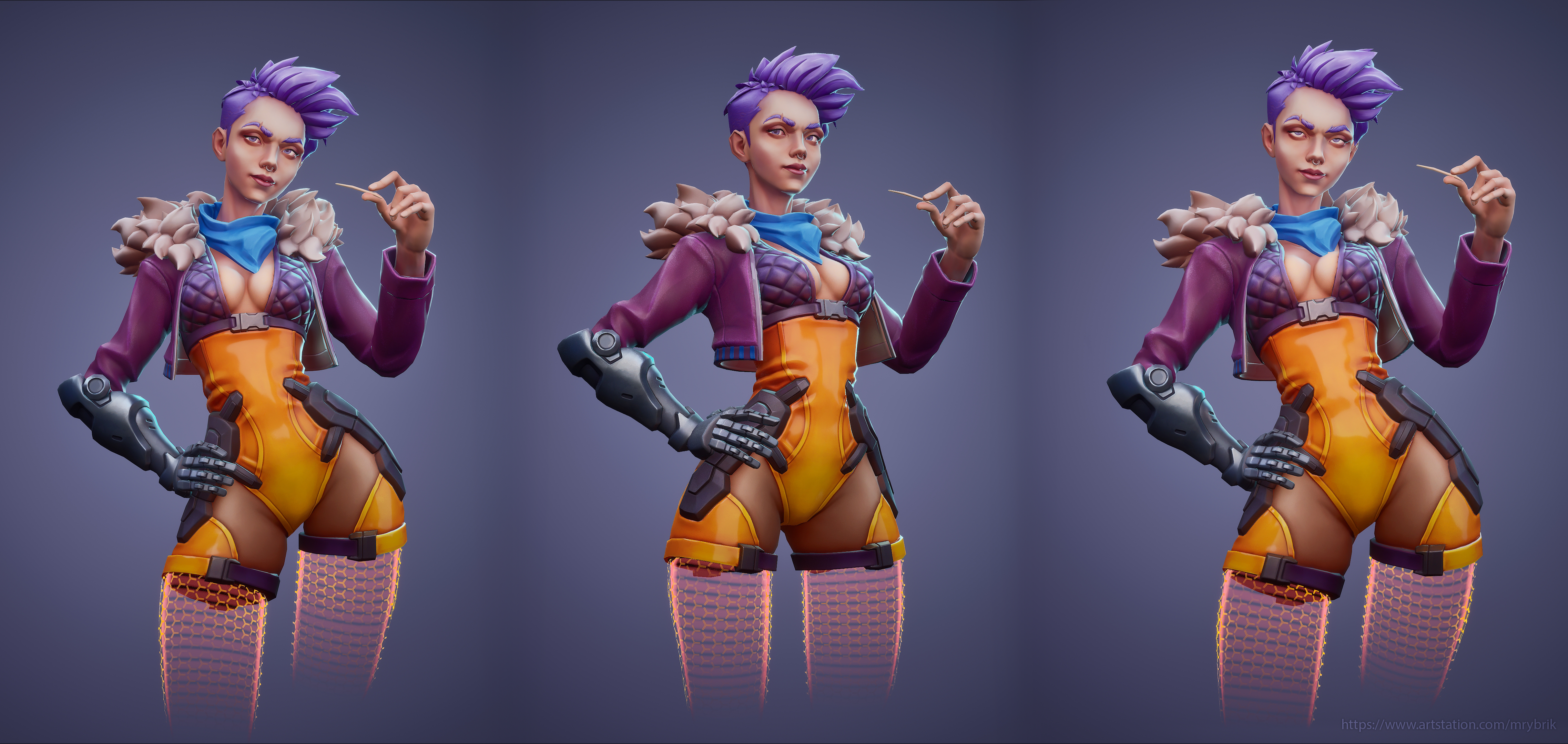 Violet - PBR Stylized Character