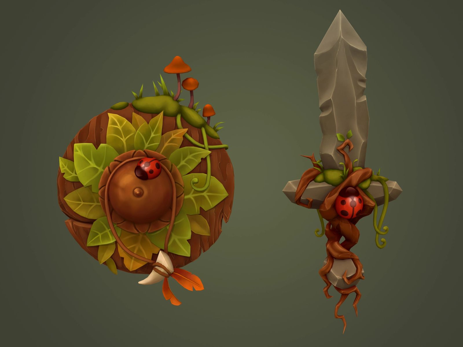 Swordsman earth set weapon