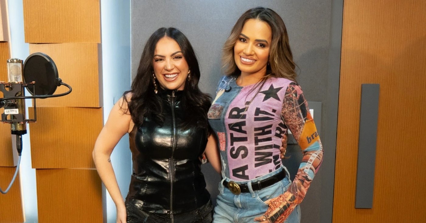 Raphaela Santos e Natália Sarraff juntas no estúdio em foto de divulgação