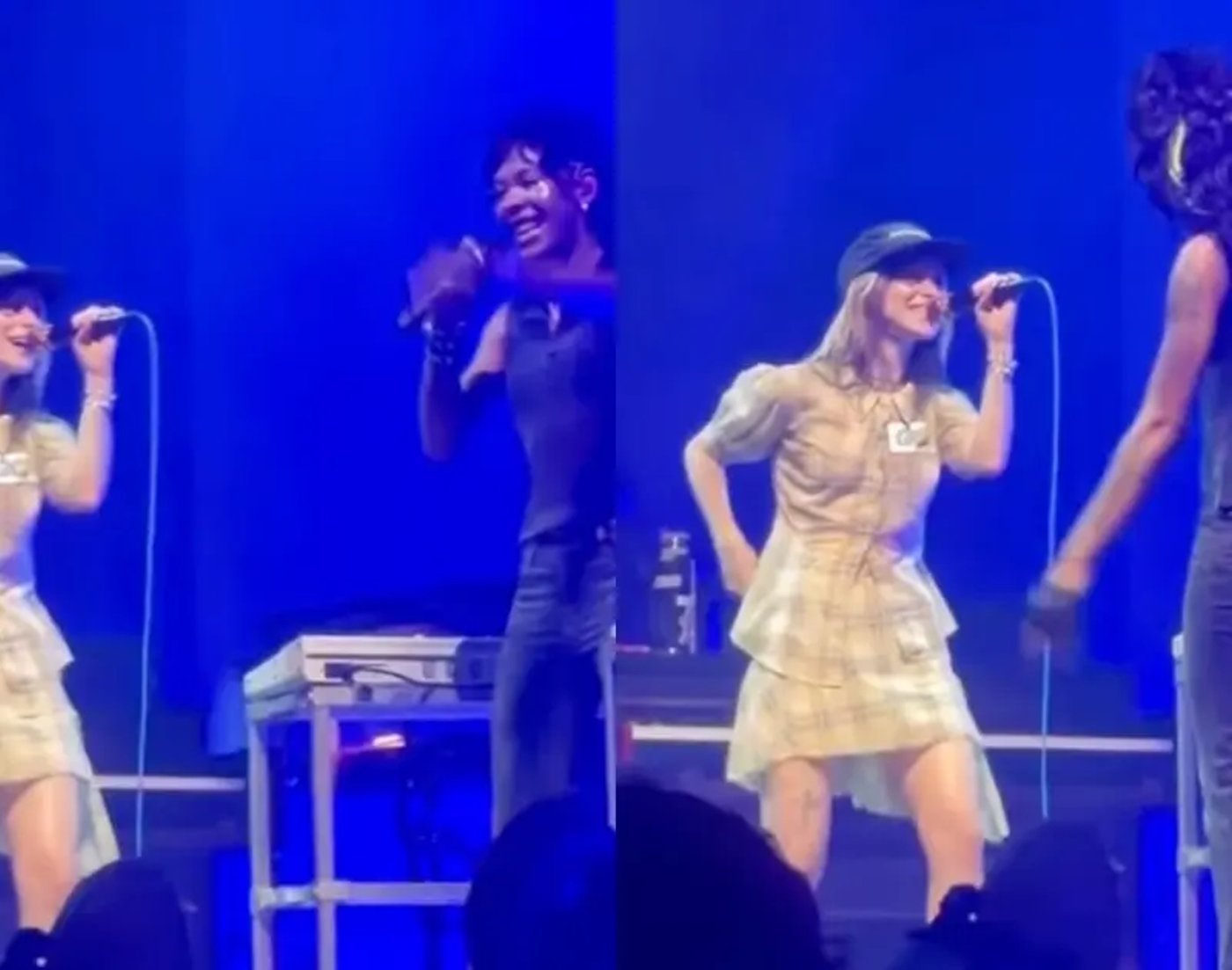 Hayley Williams e Rico Nasty durante Airplanes no Forest Hills Stadium
