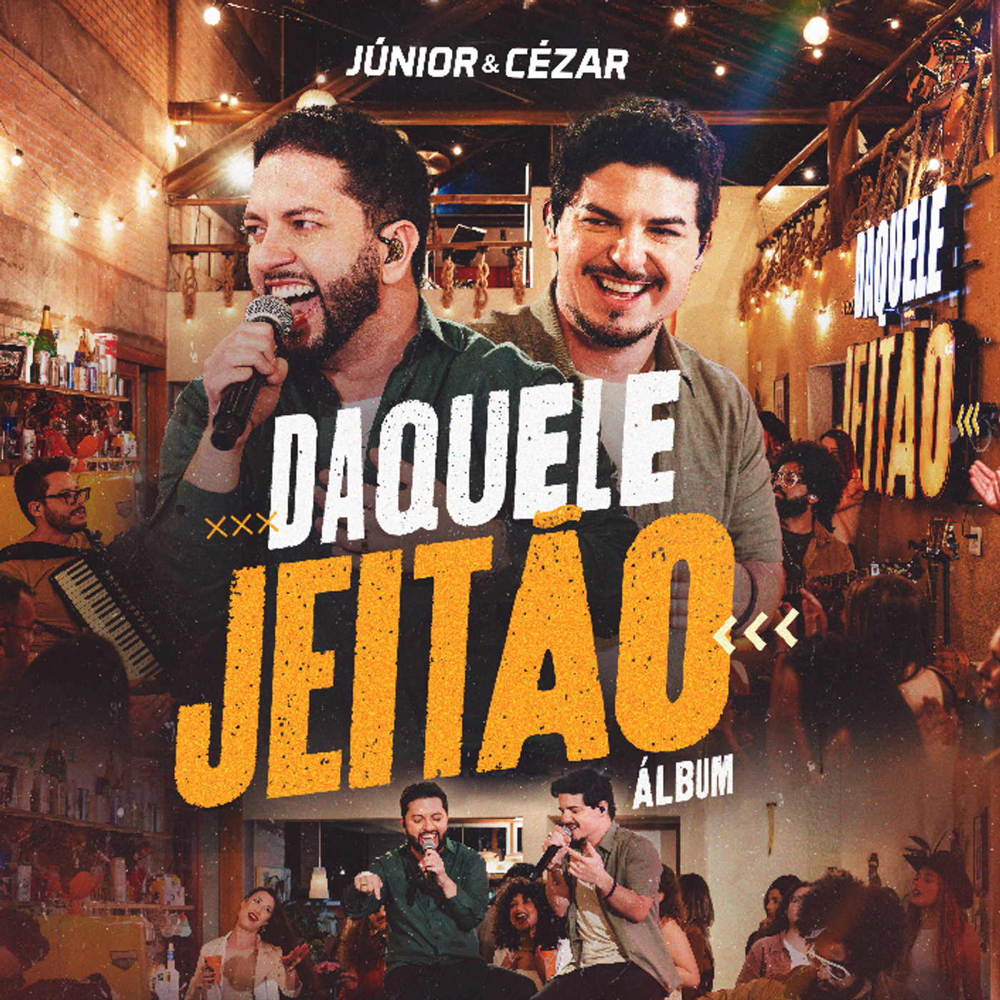 Arte de divulgação do álbum Daquele Jeitão, de Júnior & Cézar