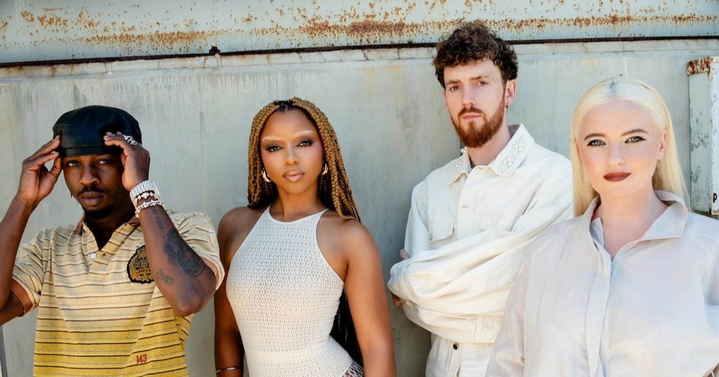 Omah Lay, Chlöe e integrantes do Clean Bandit em divulgação de Company