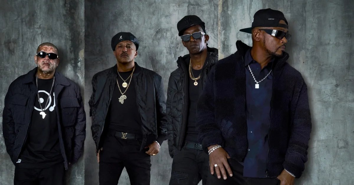 Os quatro integrantes dos Racionais MC’s em fotografia de divulgação