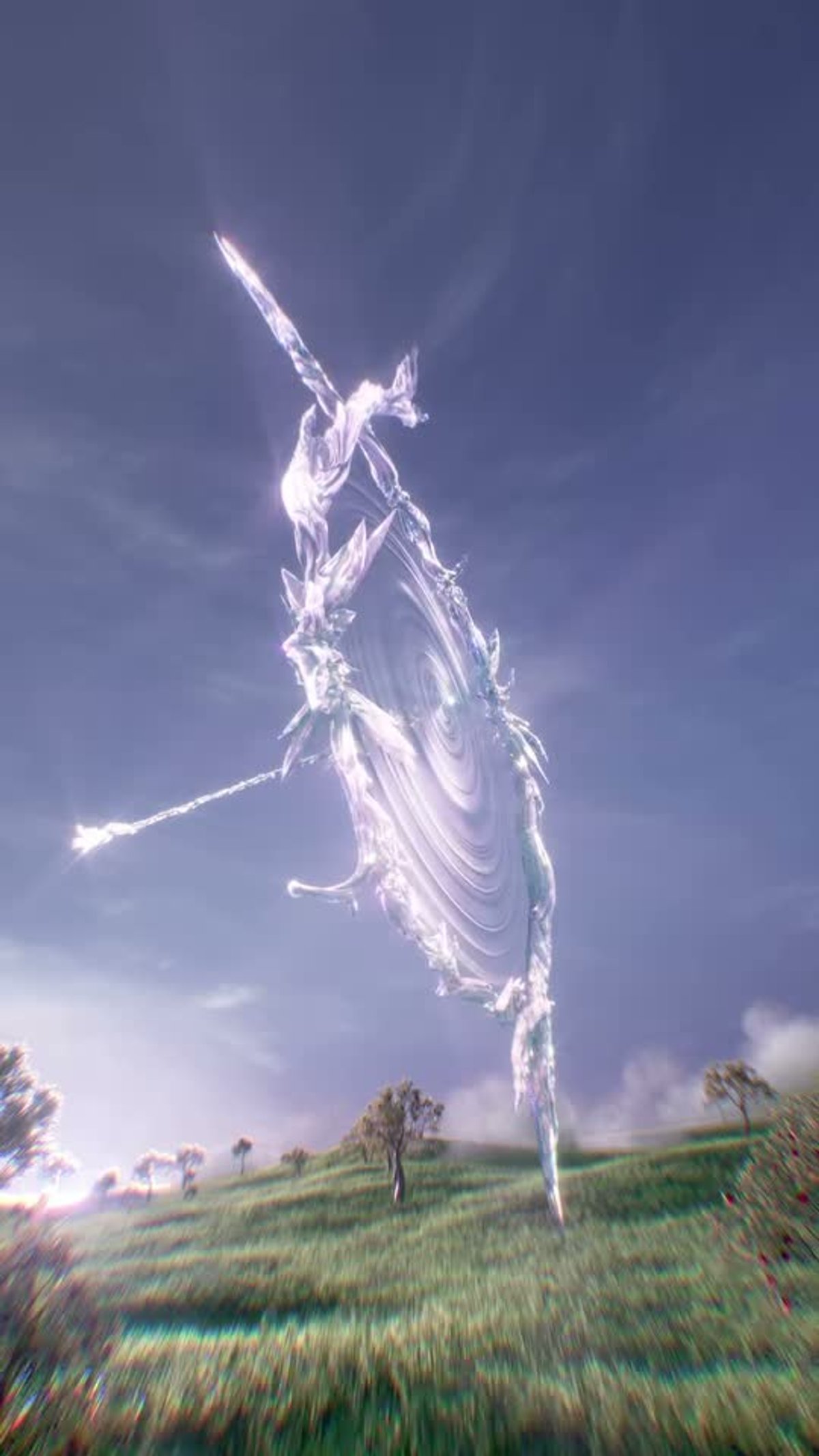 Paisagem fantástica em tons violeta no motion poster Strange Muse