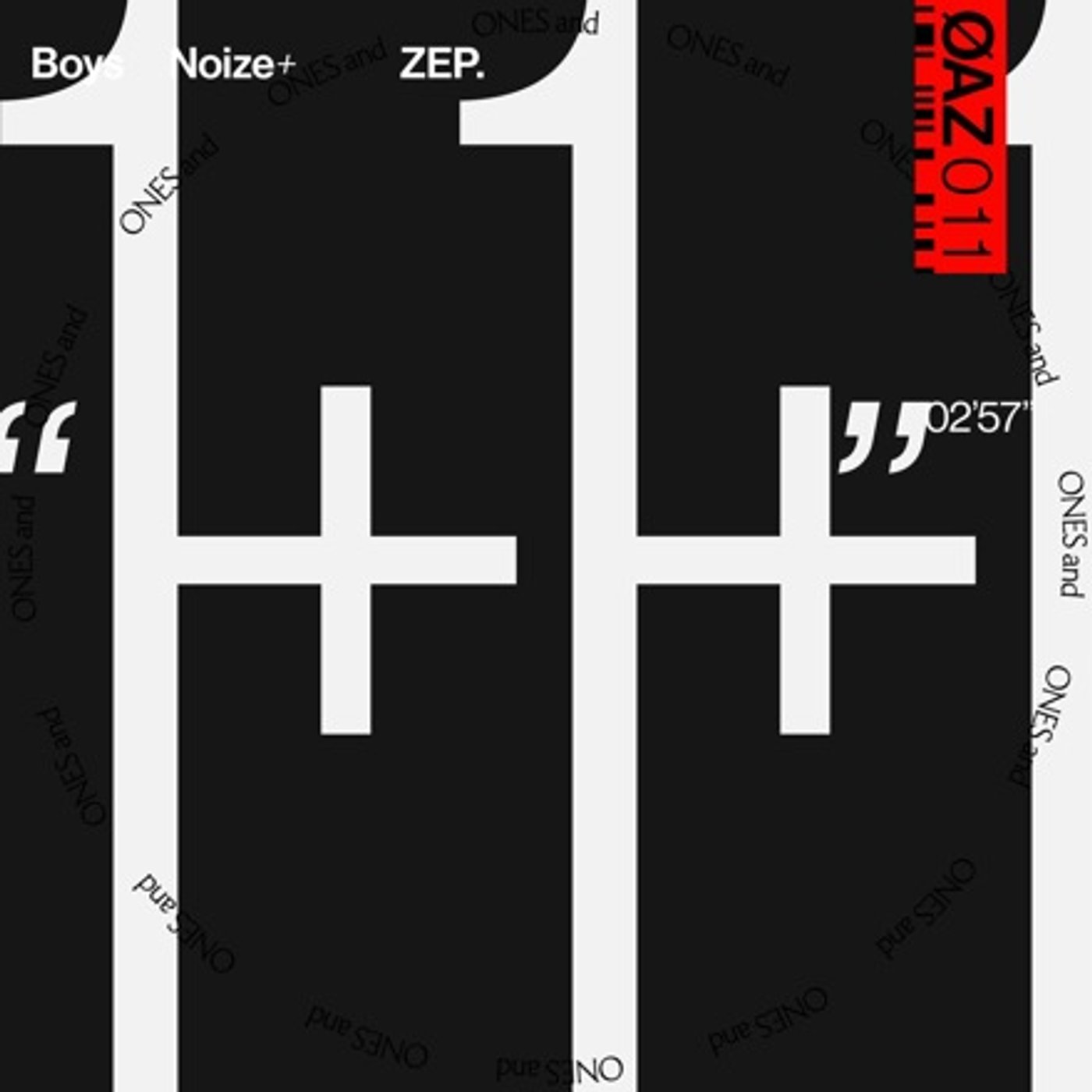 Arte oficial do single 1+1+1, de Boys Noize e ZEP