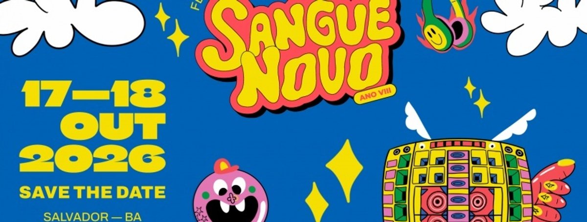 Arte oficial do Festival Sangue Novo 2026 em Salvador
