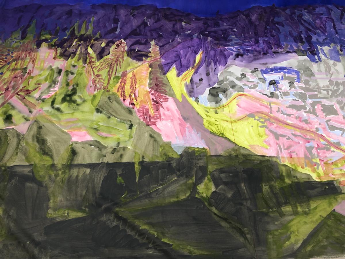 Fragment, acrylic on canvas, 2025 210 x 1015