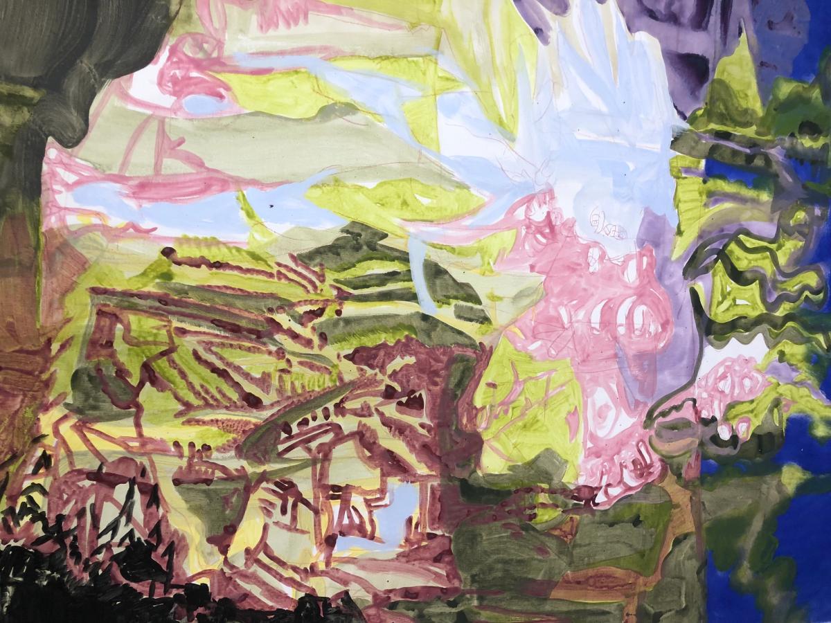 Fragment, acrylic on canvas, 2025 210 x 1015