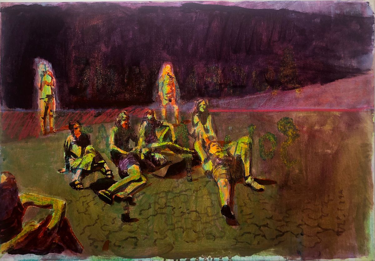 Acrylic oil on canvas 40 x 60 cm