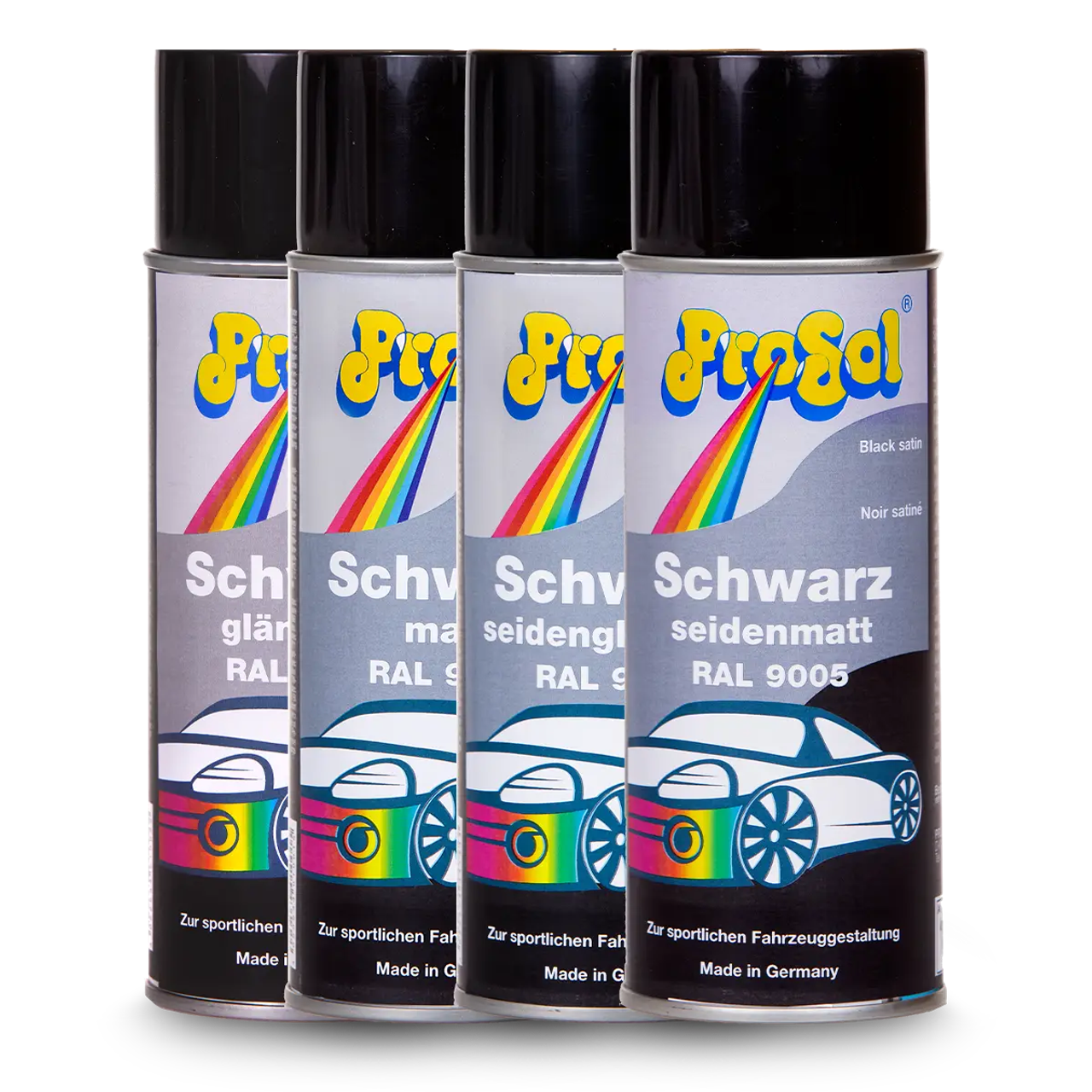 1K-Autolackspray Schwarz RAL 9005