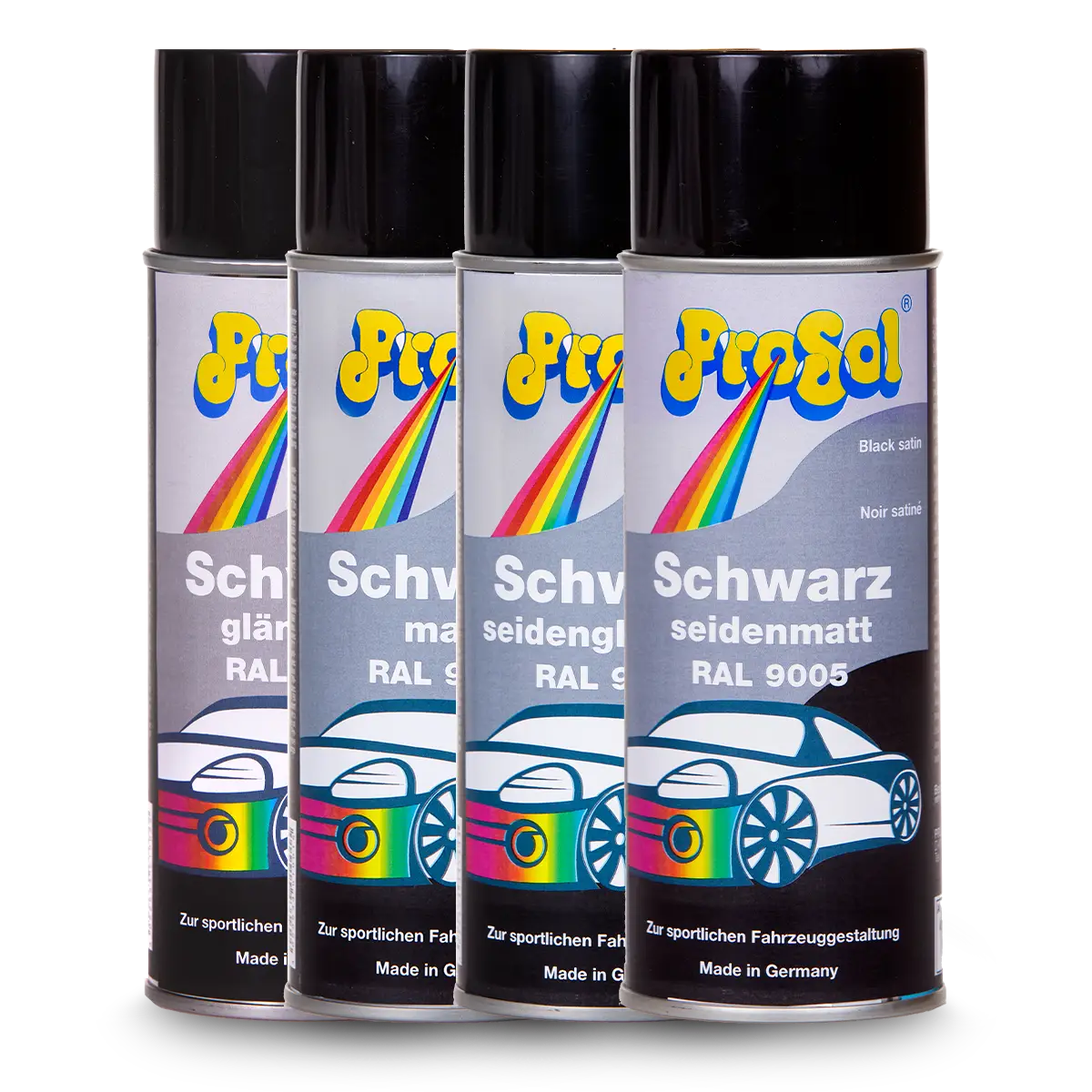 1K-Autolackspray Schwarz RAL 9005