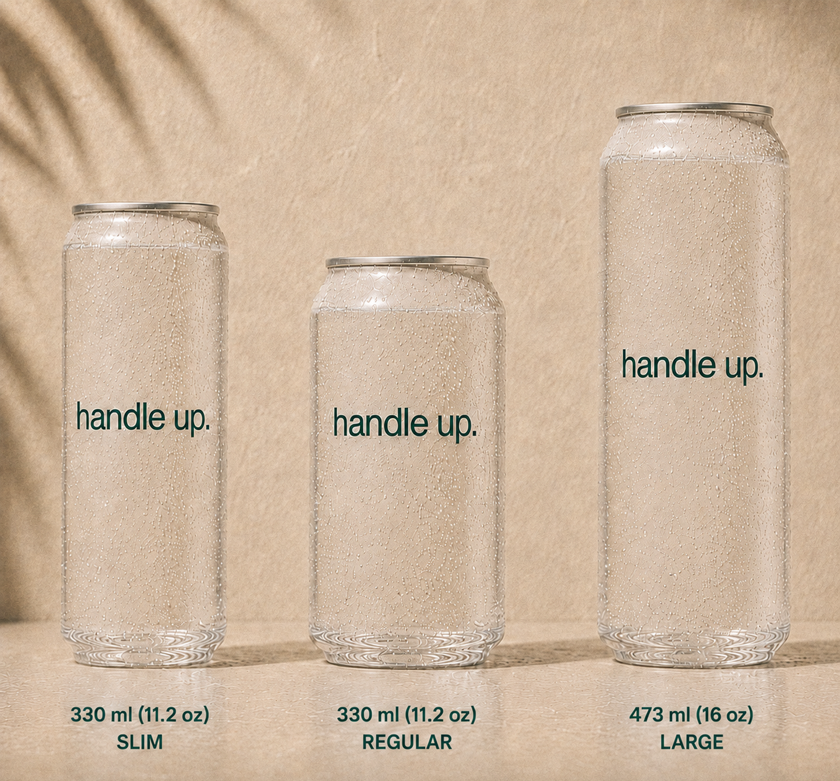 Size Comparison Transparent Cans