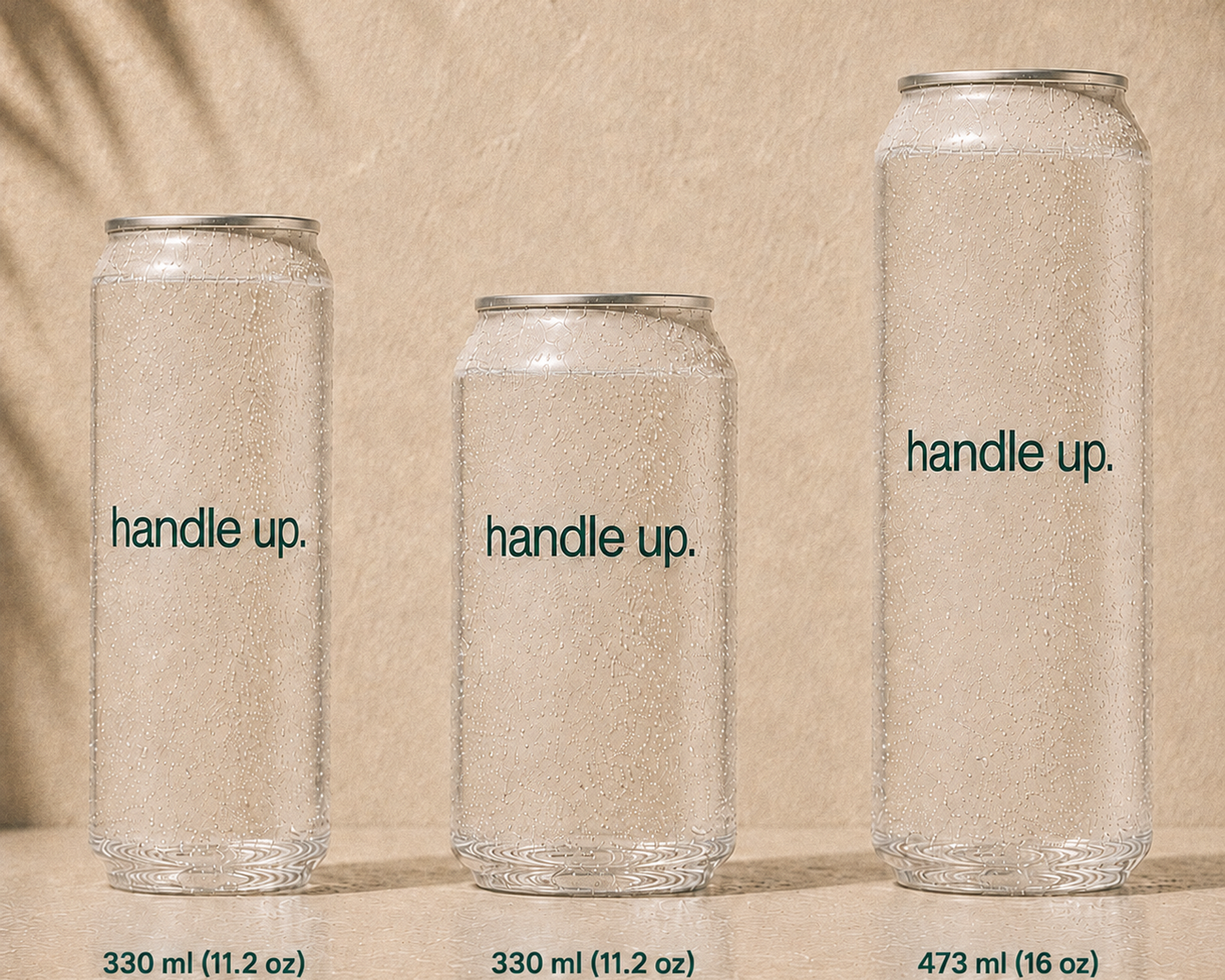 Size Comparison Transparent Cans