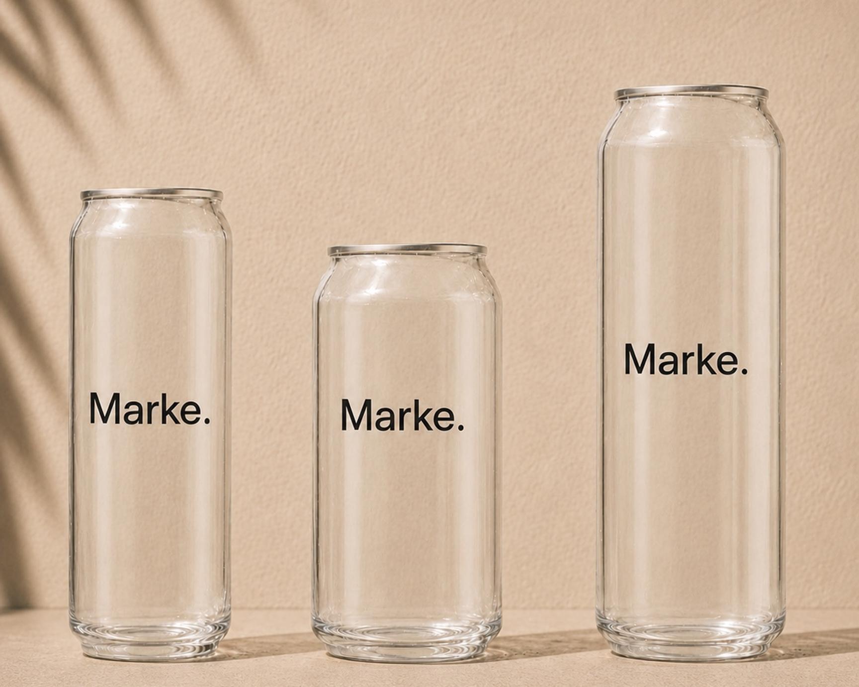 Size Comparison Transparent Cans