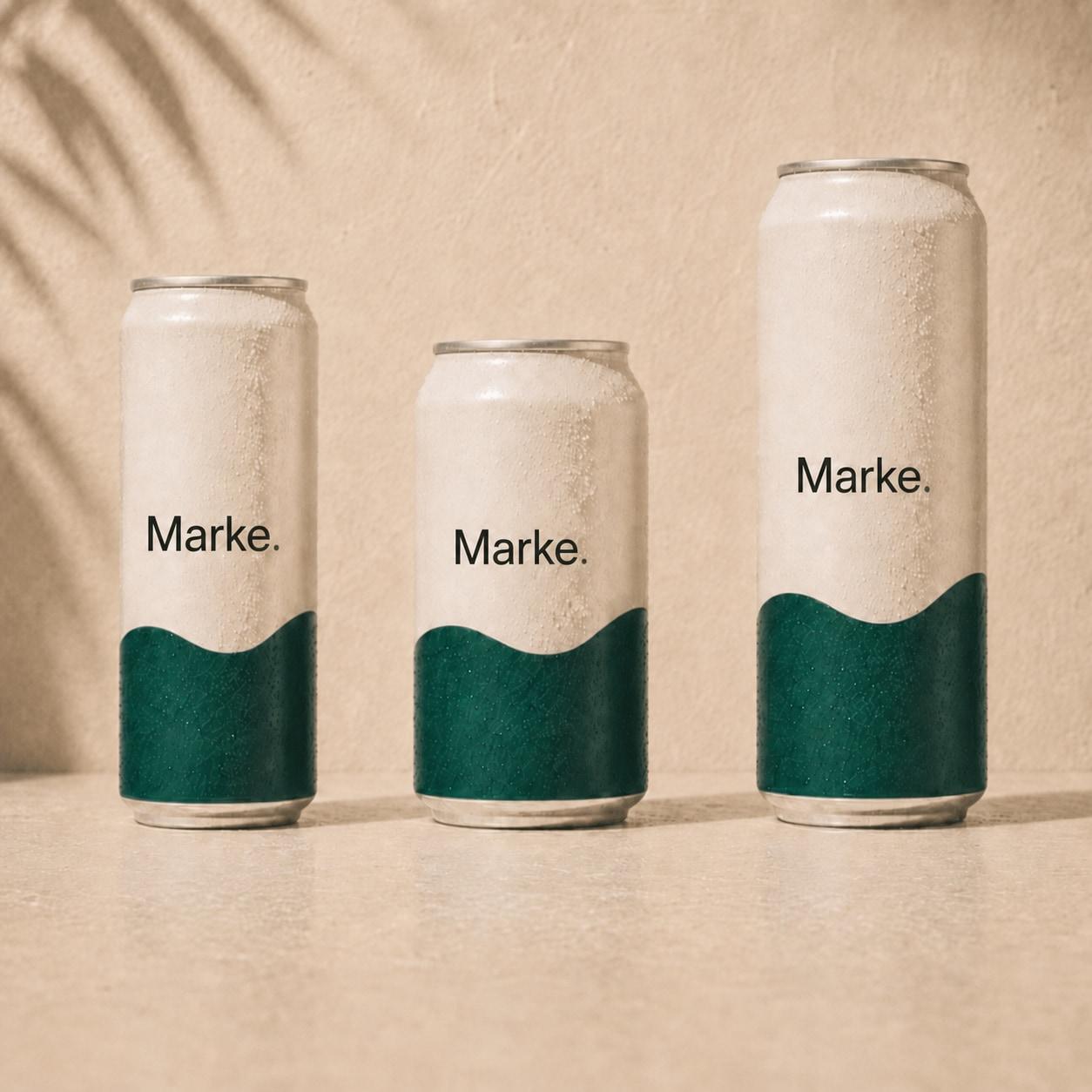 Three custom aluminum can sizes available from Marke