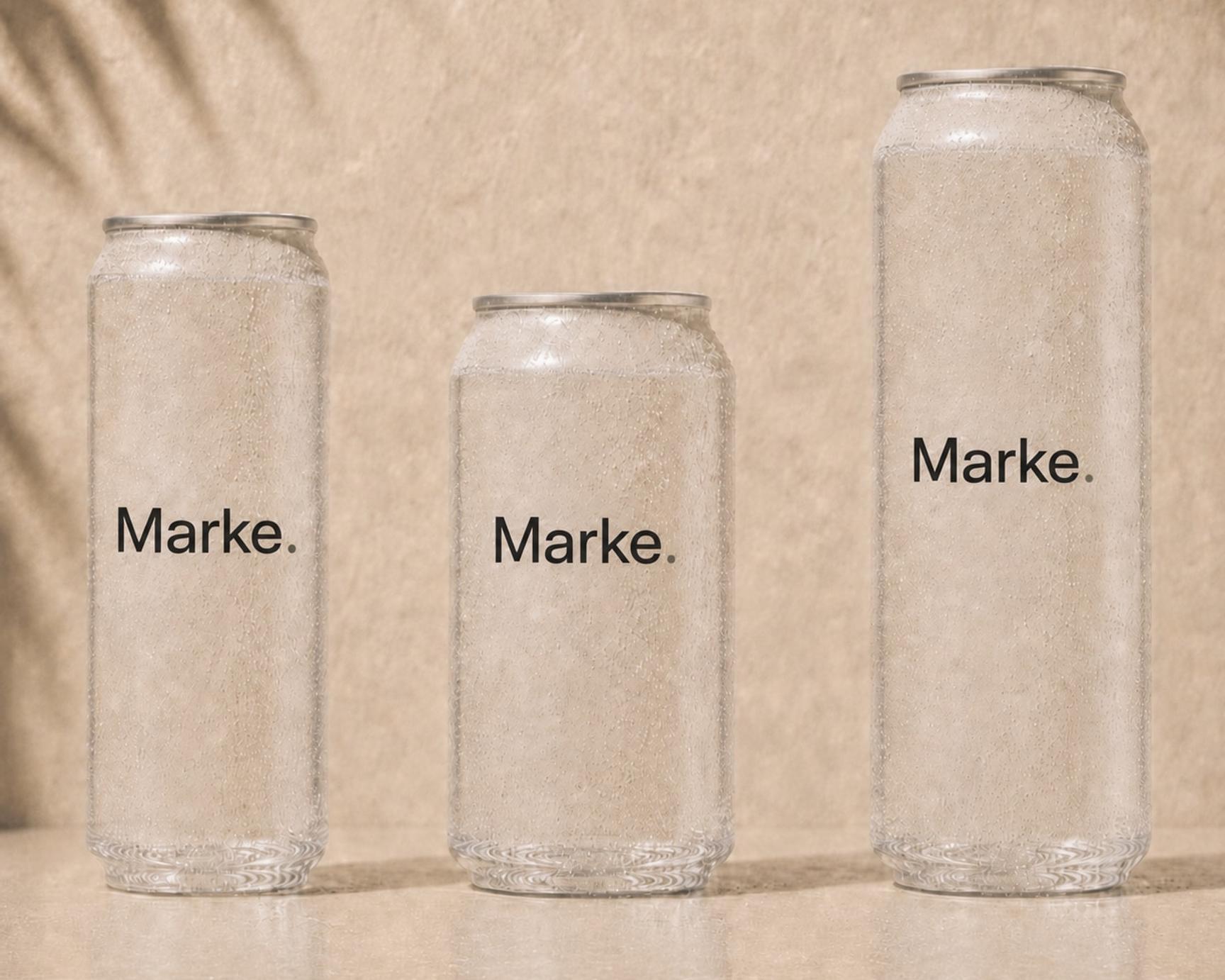 Size Comparison Transparent Cans