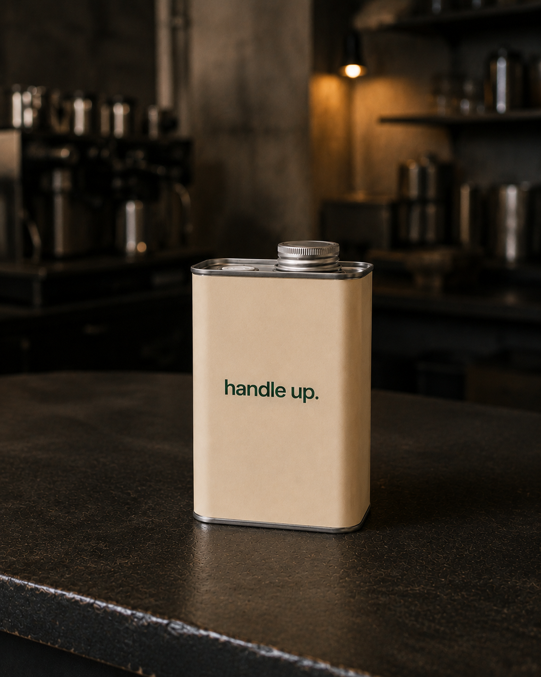 Custom screw cap tin with screw cap detail