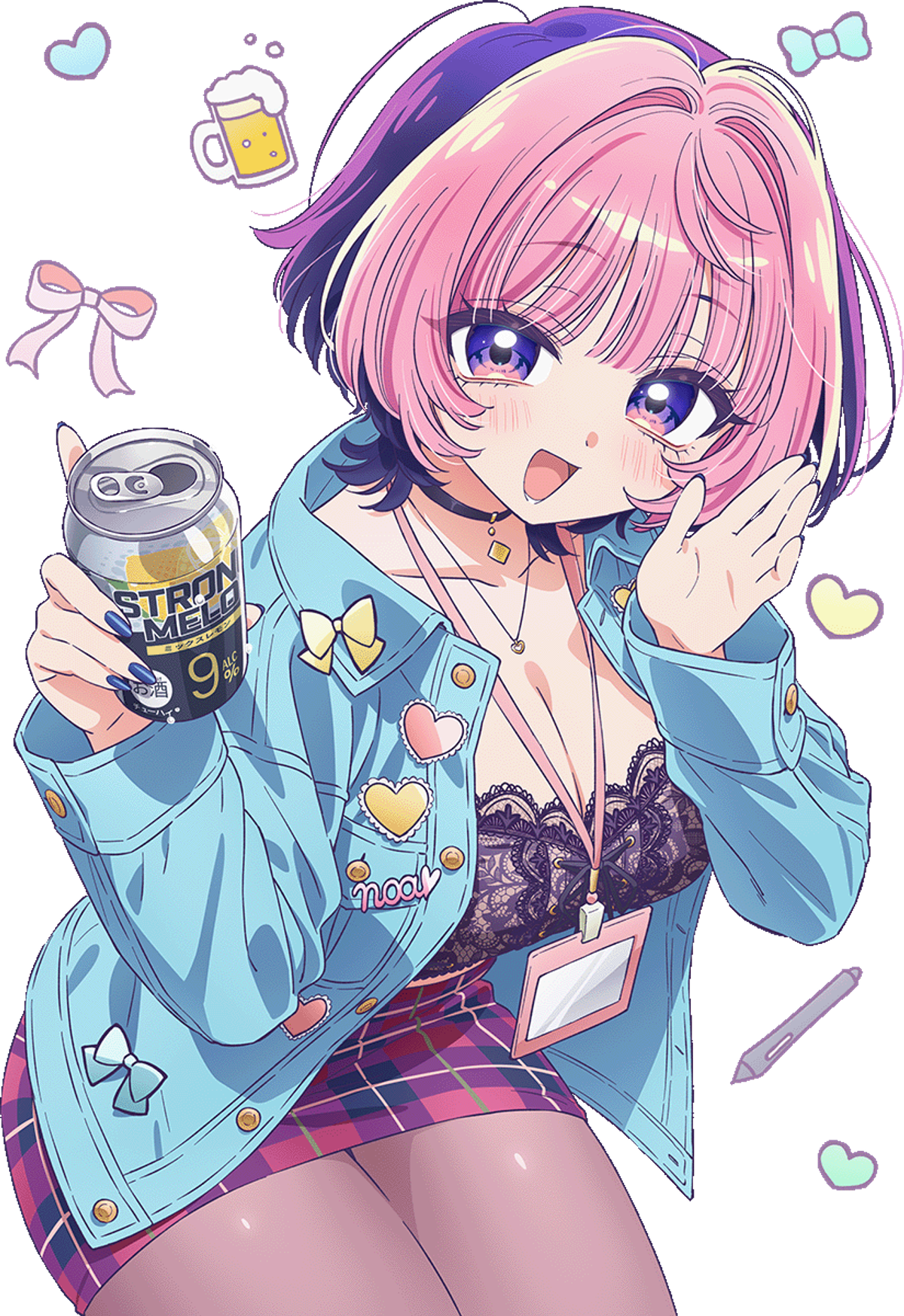 Visual promocional de Noa Senpai wa Tomodachi. com a protagonista Saotome Noa