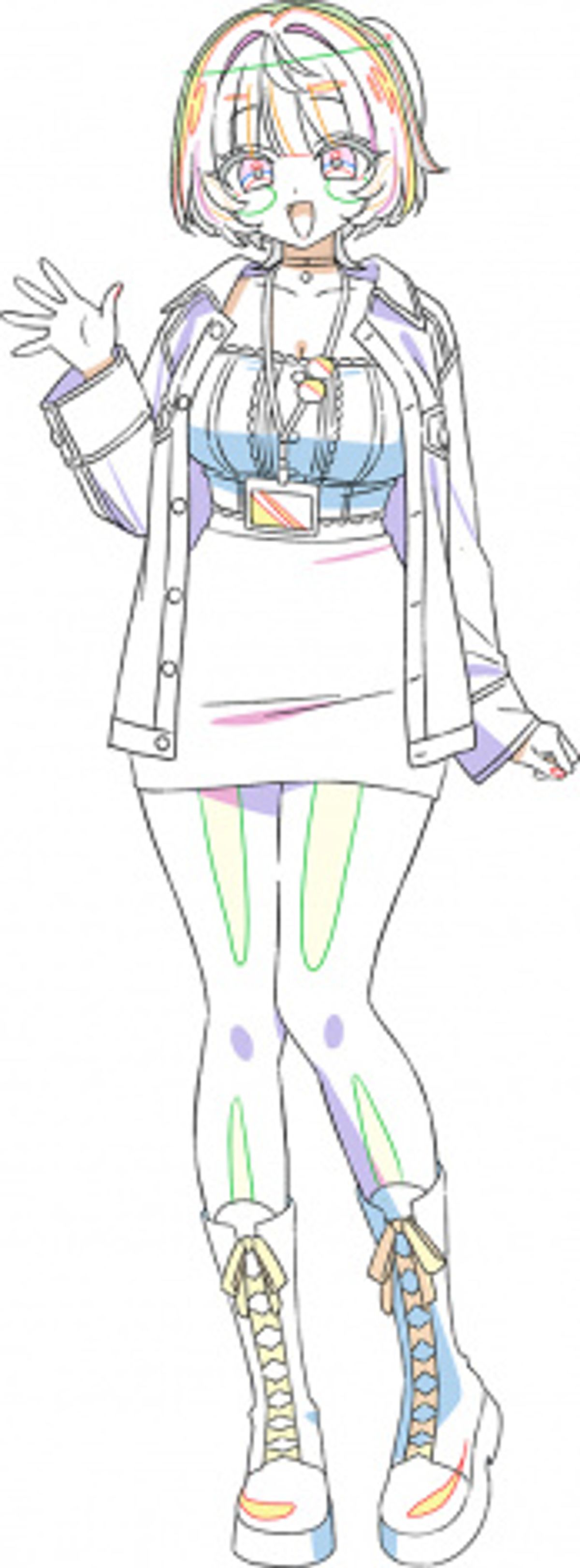 Arte de setting de Otsuka Rito do anime Noa Senpai wa Tomodachi.