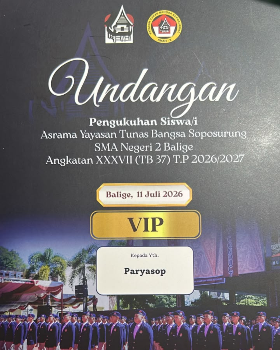 Pengukuhan Siswa/i TB XXXVII