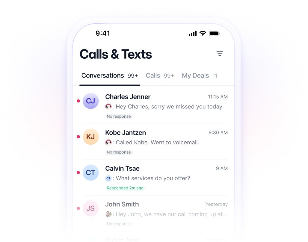 Wonderly conversations mobile screen