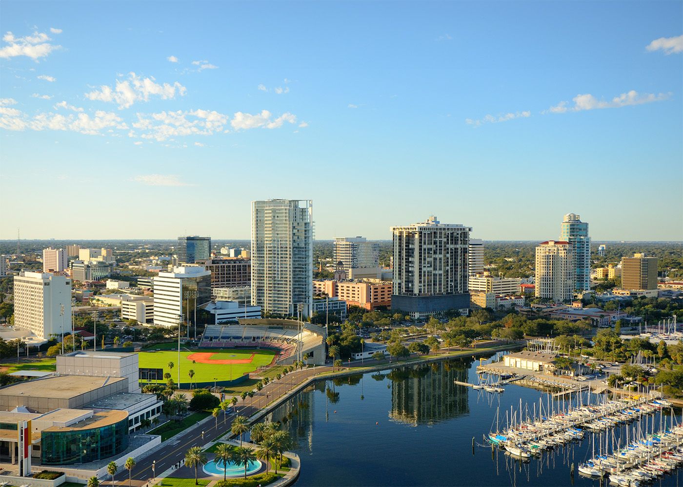 St. Petersburg, Florida from sky view