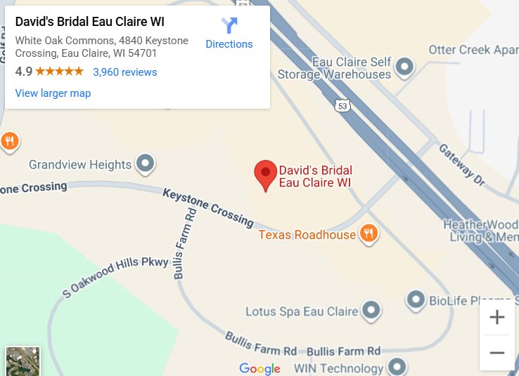 Suit & Tuxedo Rental Showroom in Eau Claire, WI