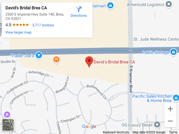 Suit & Tuxedo Rental Showroom in Brea, CA