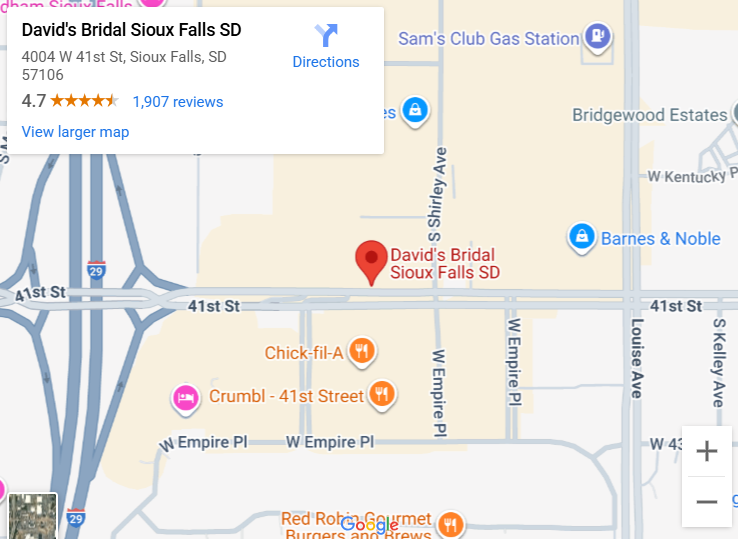 Suit & Tuxedo Rental Showroom in Sioux Falls, SD