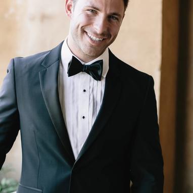 Black Notch Lapel Tuxedo - Image by Julia Sharapova Photography