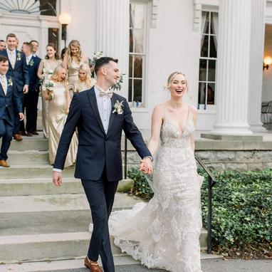 Midnight Blue Peak Lapel Tuxedo - Image by Kelli Lynn Photography