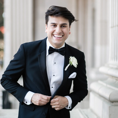 Black Notch Lapel Tuxedo - Image by Julia Sharapova Photography