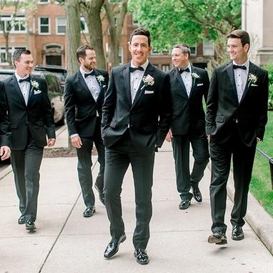 Black Notch Lapel Tuxedo - Image by Kenzie Leigh Photography