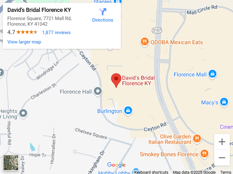 Suit & Tuxedo Rental Showroom in Florence, KY