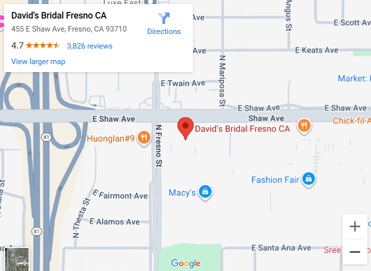 Suit & Tuxedo Rental Showroom in Fresno, CA