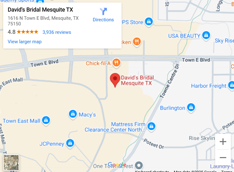 Suit & Tuxedo Rental Showroom in Mesquite, TX