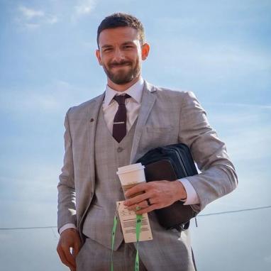 Light Gray Plaid Suit