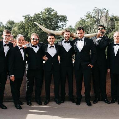 Black Notch Lapel Tuxedo - Image by Allie & Joey Photography