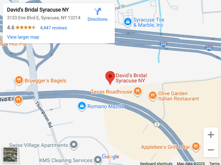 Suit & Tuxedo Rental Showroom in Syracuse, NY
