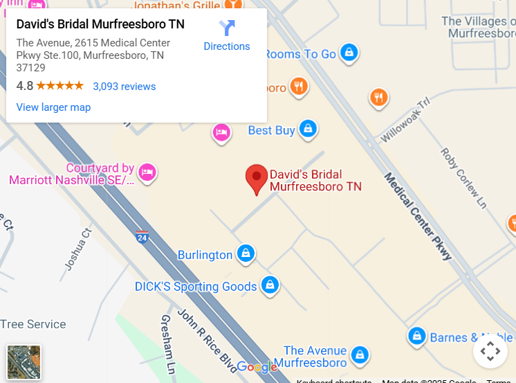Suit & Tuxedo Rental Showroom in Murfreesboro, TN