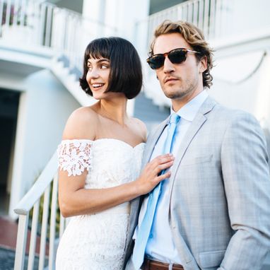 Light Gray Plaid Suit - Image by Generation Tux