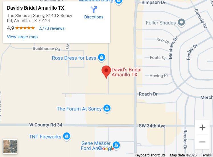 Suit & Tuxedo Rental Showroom in Amarillo, TX