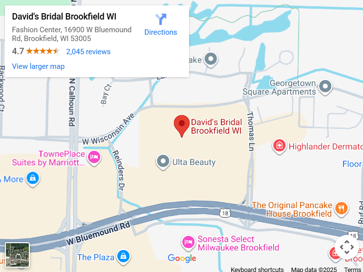 Suit & Tuxedo Rental Showroom in Brookfield, WI