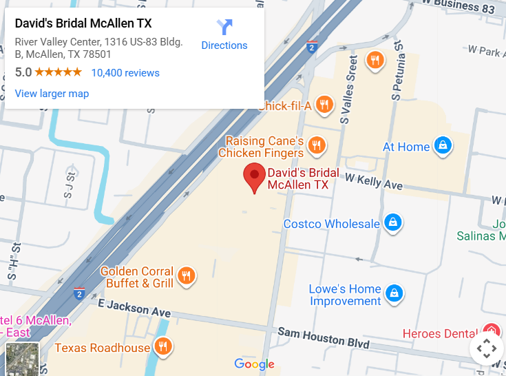 Suit & Tuxedo Rental Showroom in McAllen, TX