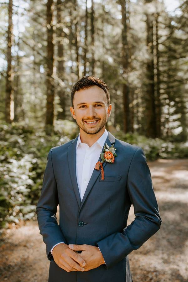 Real wedding, groomsmen in Slate Blue suits